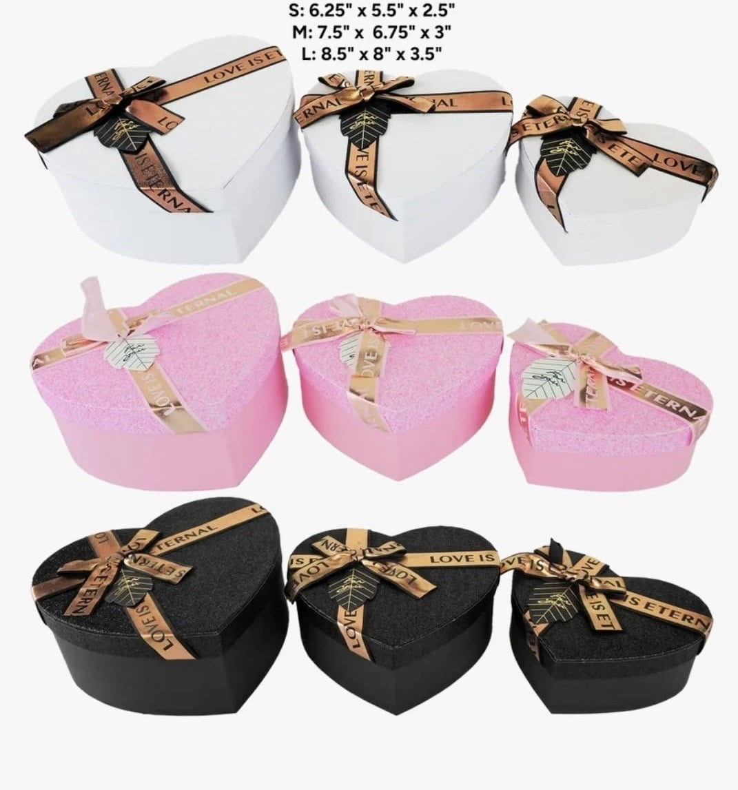 3pc heart box set