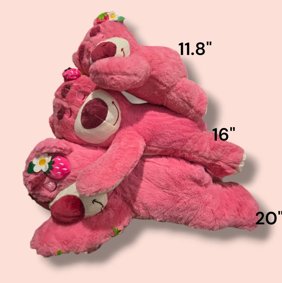 16" pink sleeping bear
