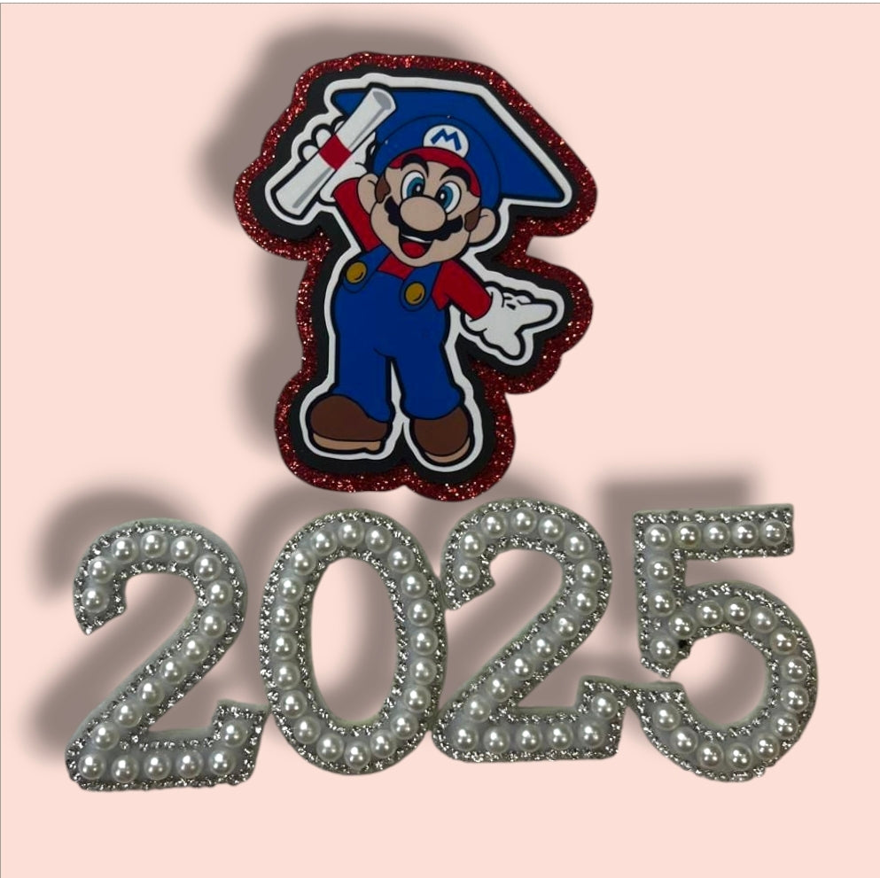 Mario 2025 graduation Topper set