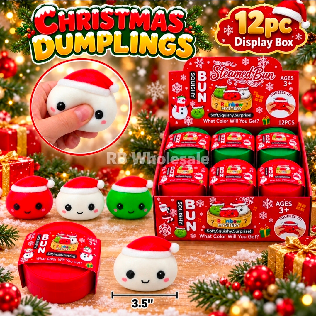 12PC SANTA HAT CHRISTMAS DUMPLING