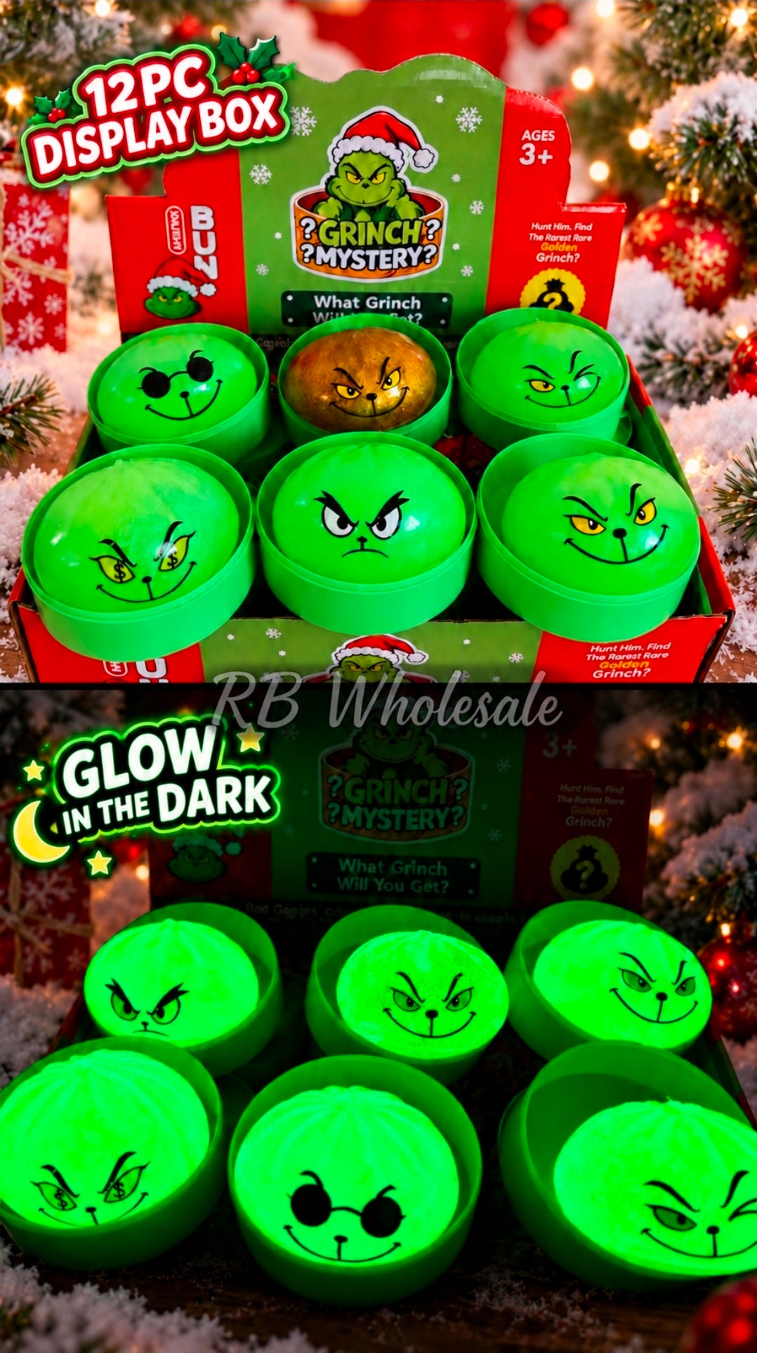 12PC GLOW IN THE DARK GREEN DUMPLING