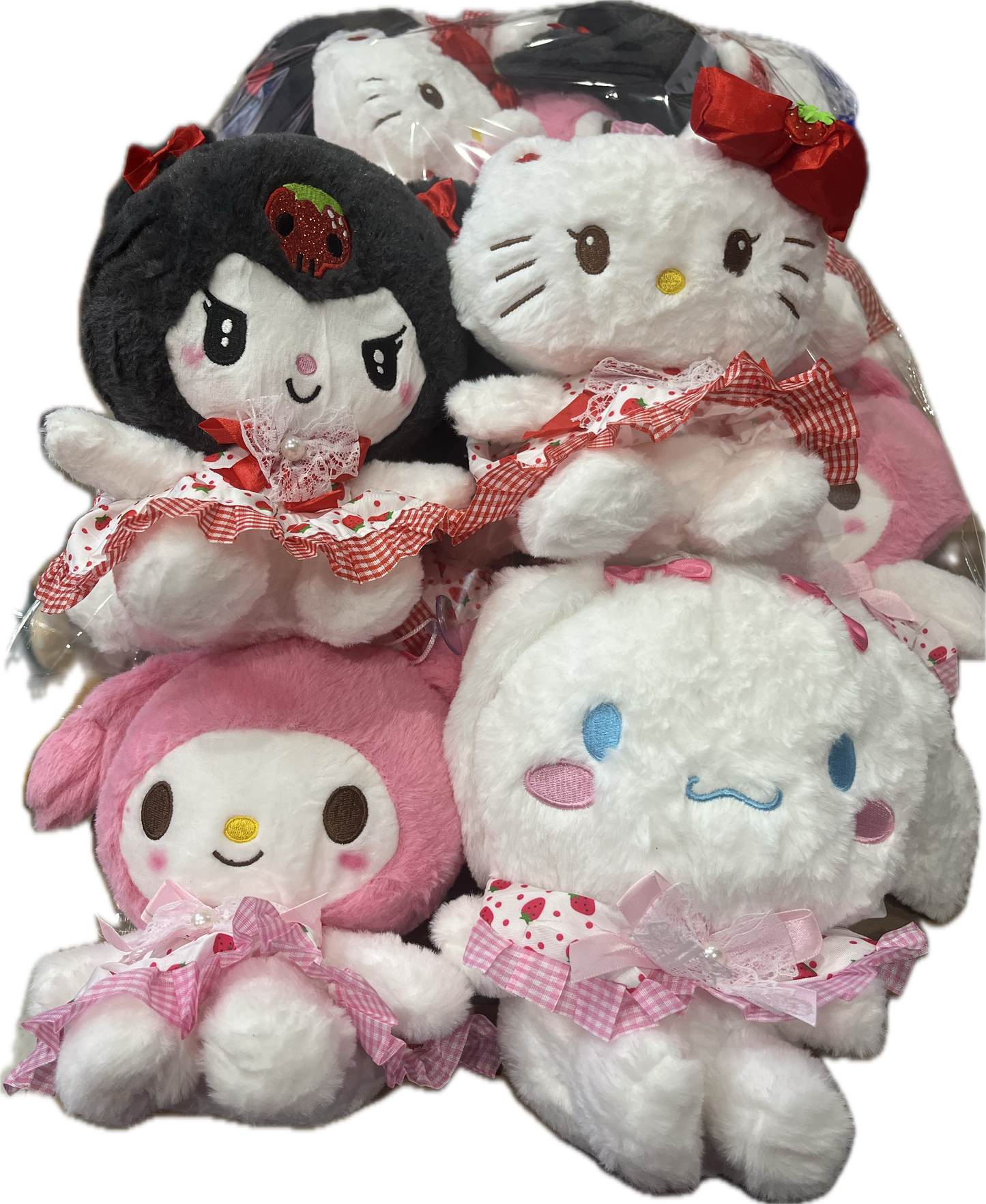 4pc strawberry bundle plushie