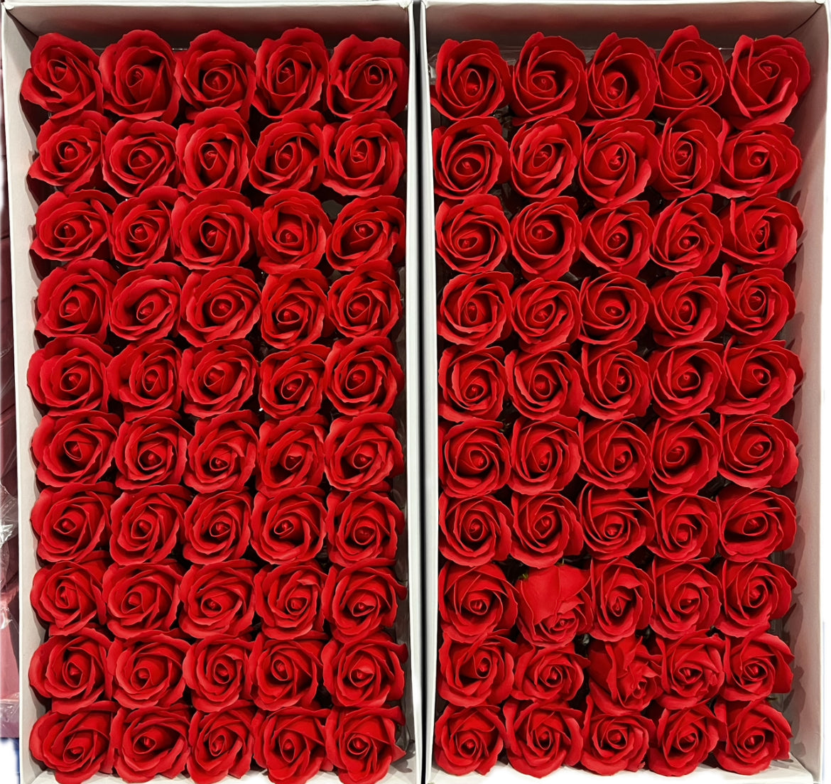 50pc Soap Rose-RED