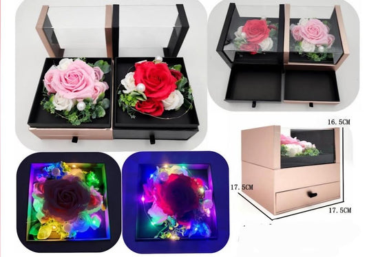 FLOWERS ARRANGEMENT IN ACRYLIC BOX