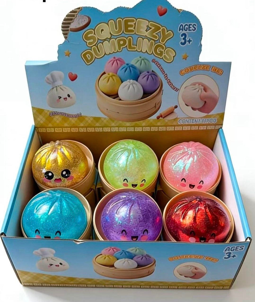 12pc glitter squishy Bun