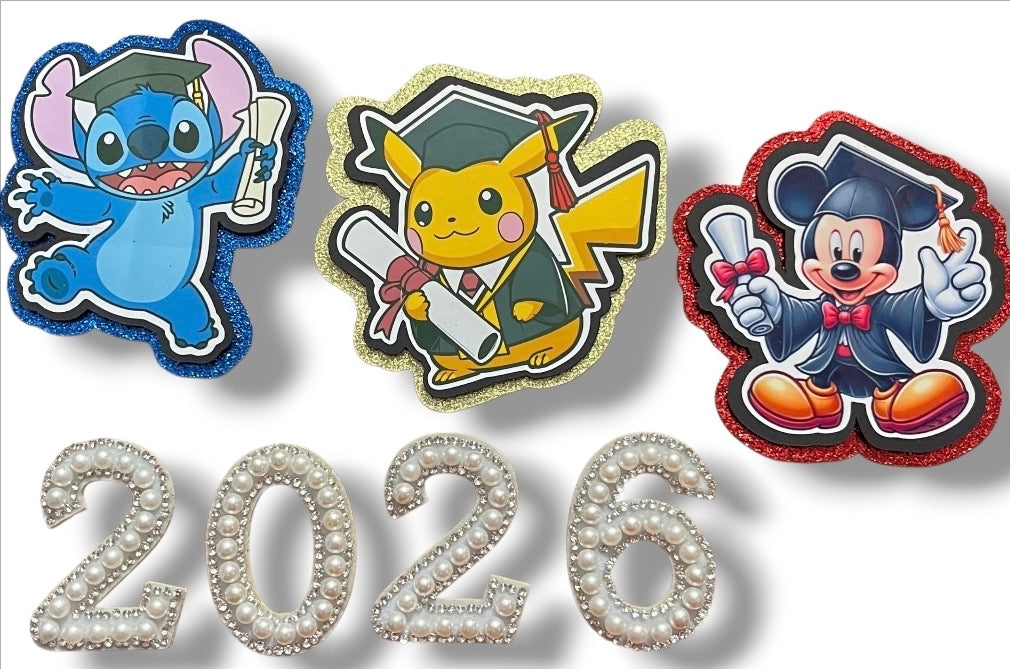 12pc Graduation toppers(toppers only)