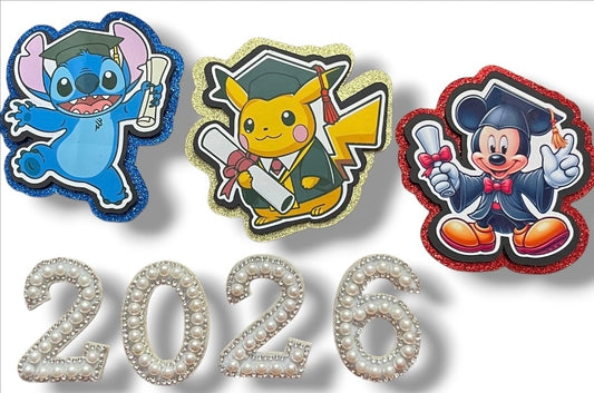 12pc Graduation toppers(toppers only)