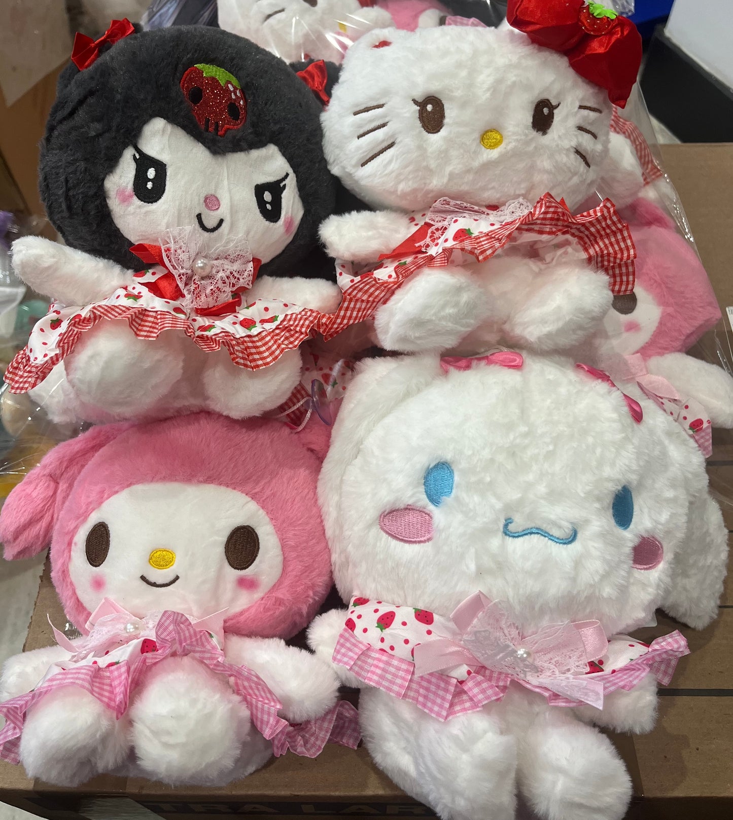 4pc strawberry bundle plushie