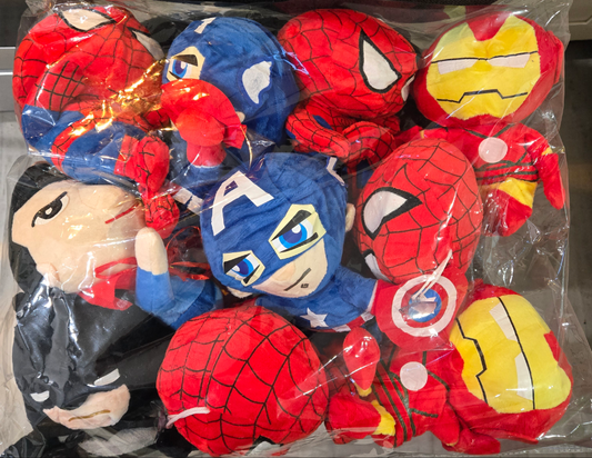 10pc-superhero plush 8"