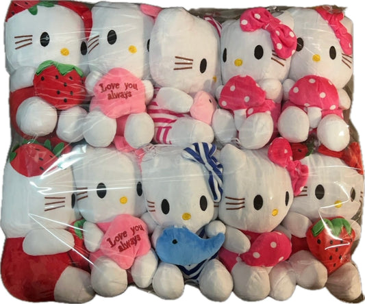 10PC-HELLO KITTY MIX PLUSHY