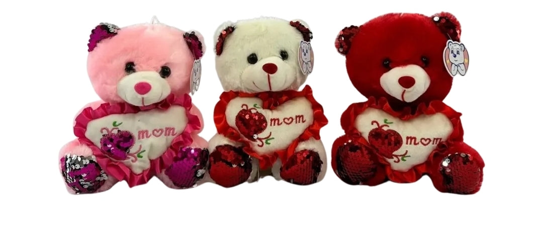 3PC-MOM PLUSH BEAR WITH HEART