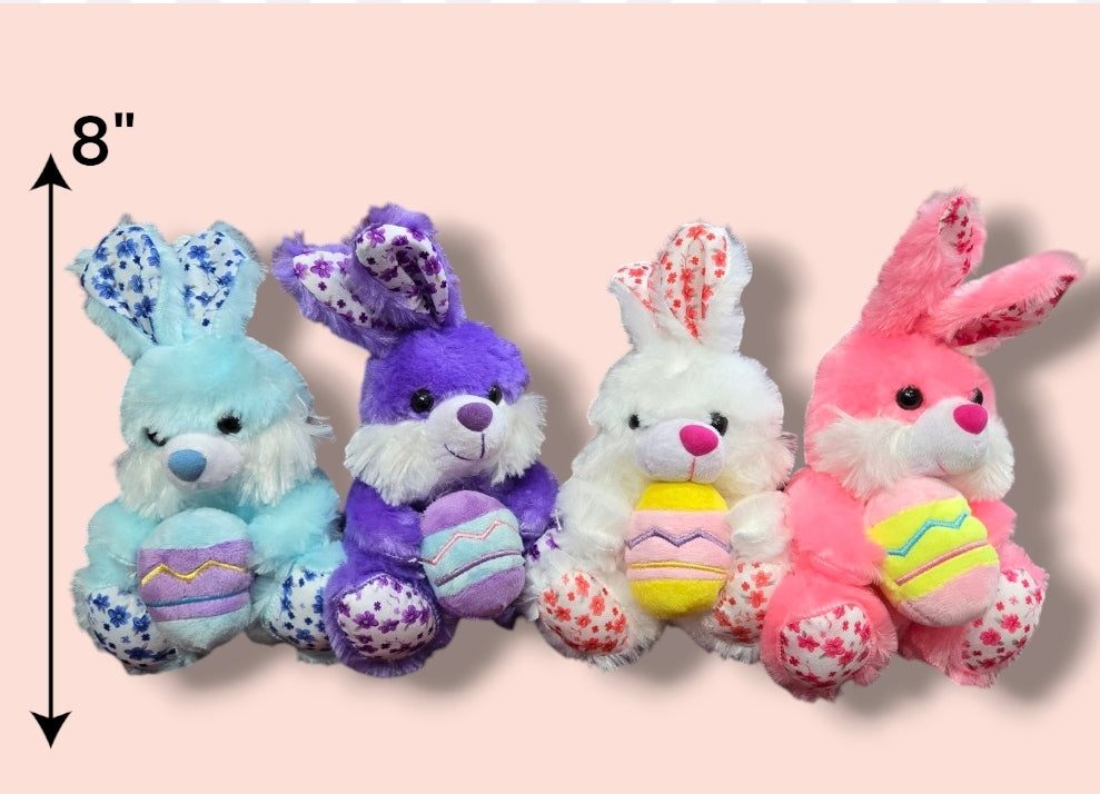 8" Easter bunny 6pc