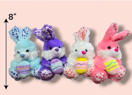 8" Easter bunny 6pc