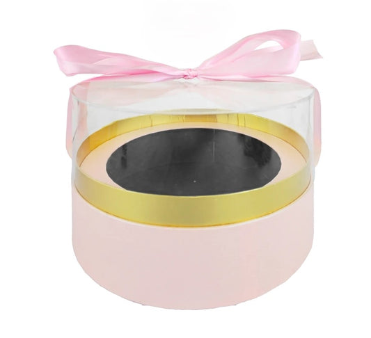 PINK ROUND ACRYLIC BOX