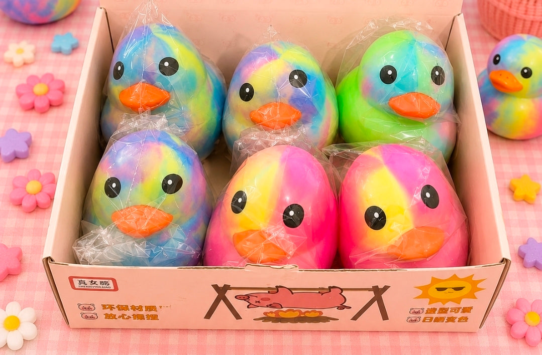 6pc Jumbo Tie-Dye Duck