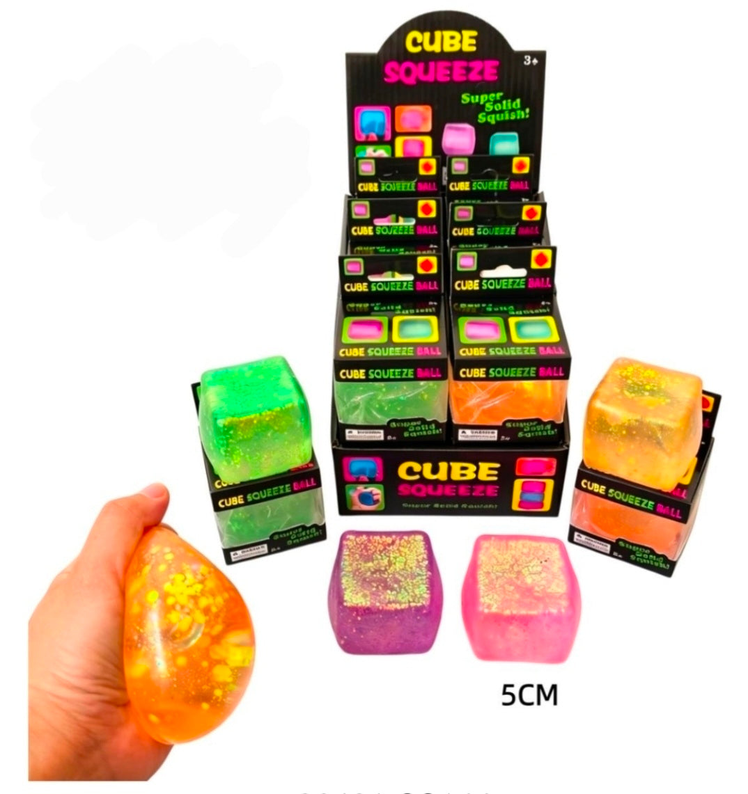 Glitter squishy Cube
