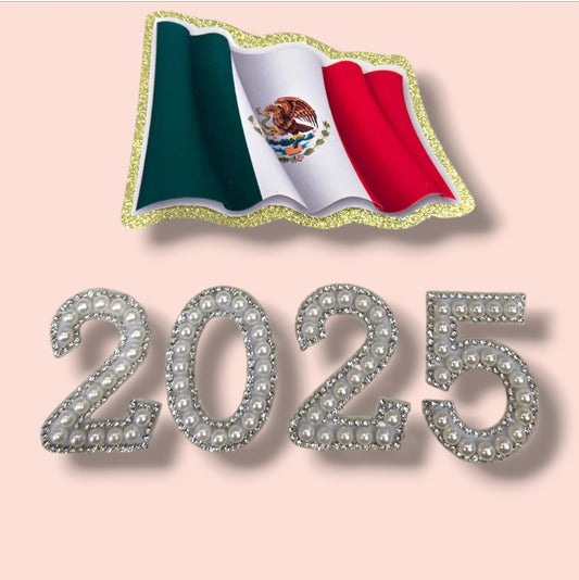 Mexico flag graduation Topper set
