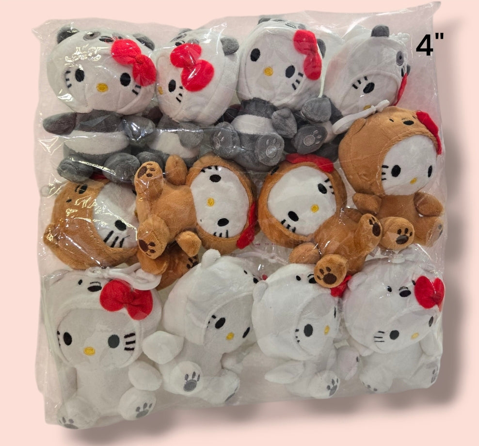 12pc-Bear kitty Keychain