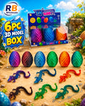 6pc 3D Printed Dragon with Egg
