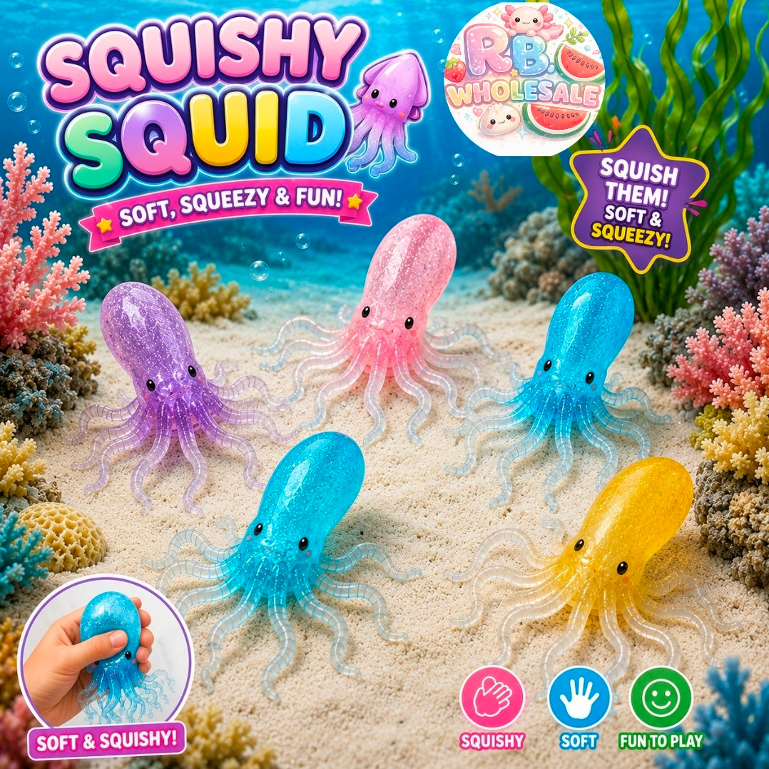 12pc Glitter octopus