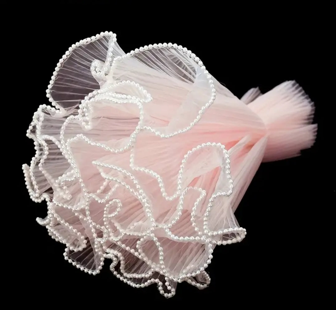 Pink-Flower Wrapping Mesh