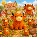 3pc Jumbo highland Cow squishy