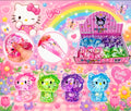 12pc kitty glitter squishy