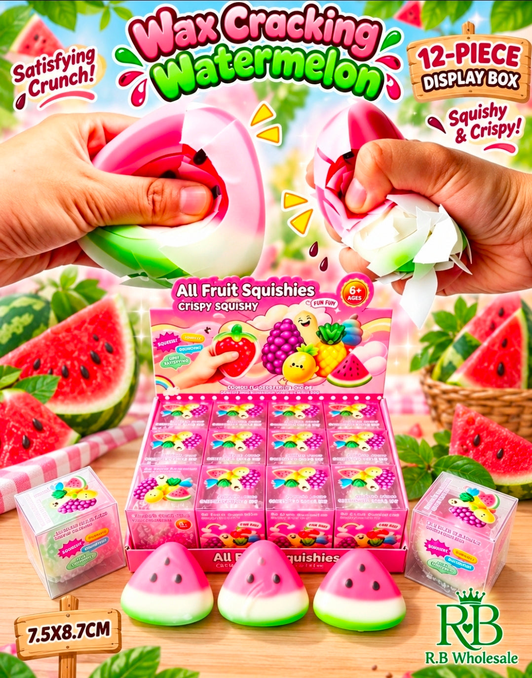 12PC WAX CRACKING WATERMELON 🍉