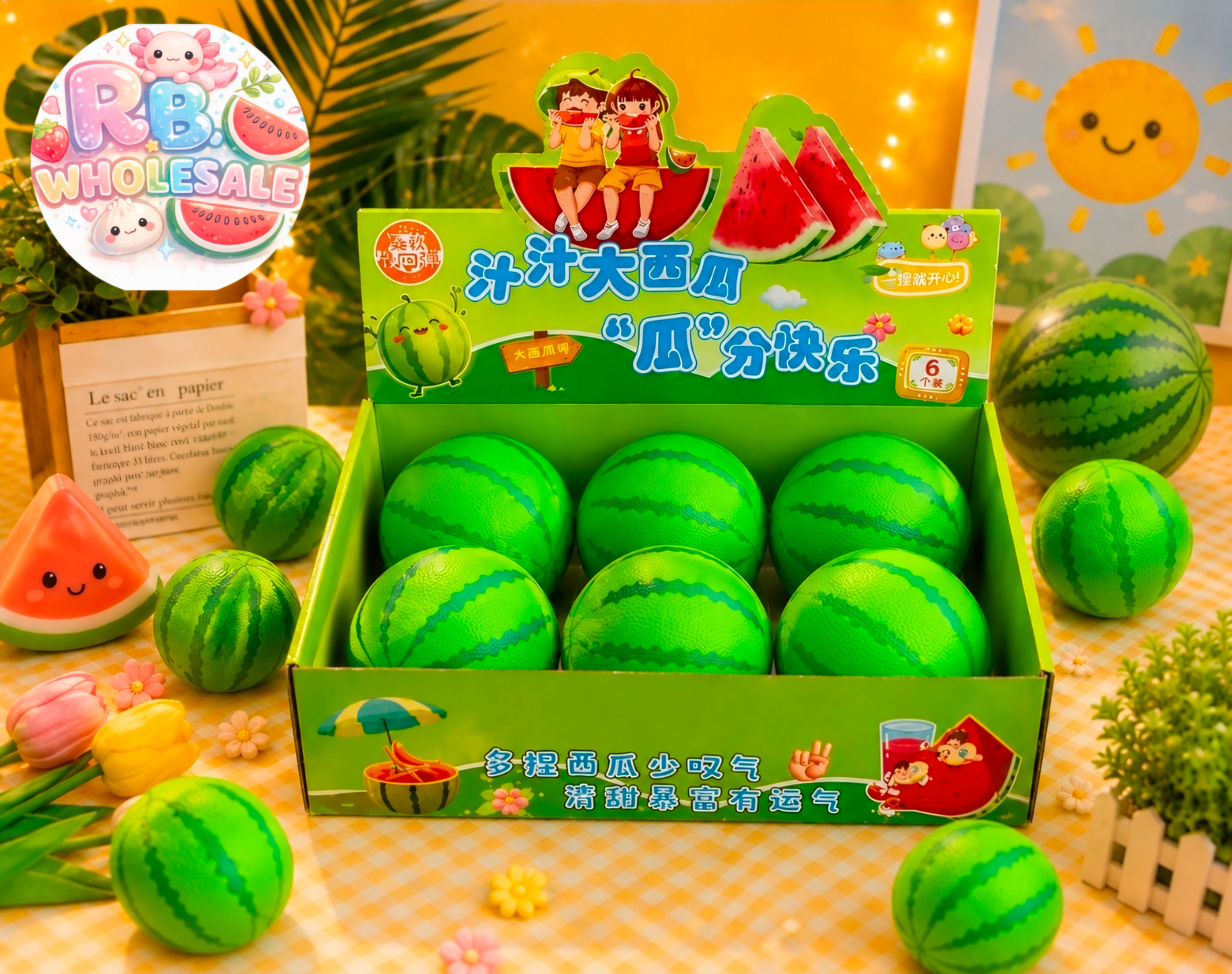 6pc Medium Watermelon