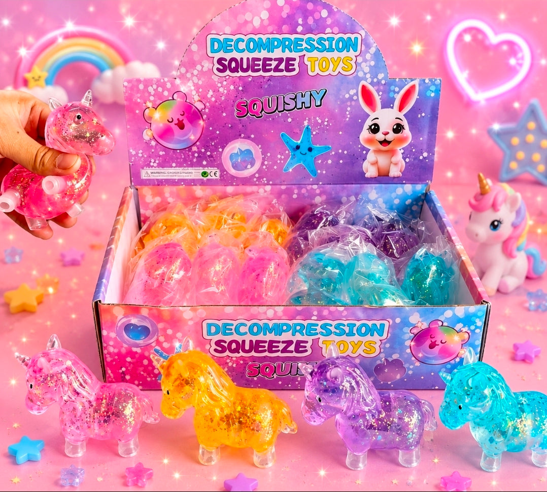 12pc-Unicorn squishy