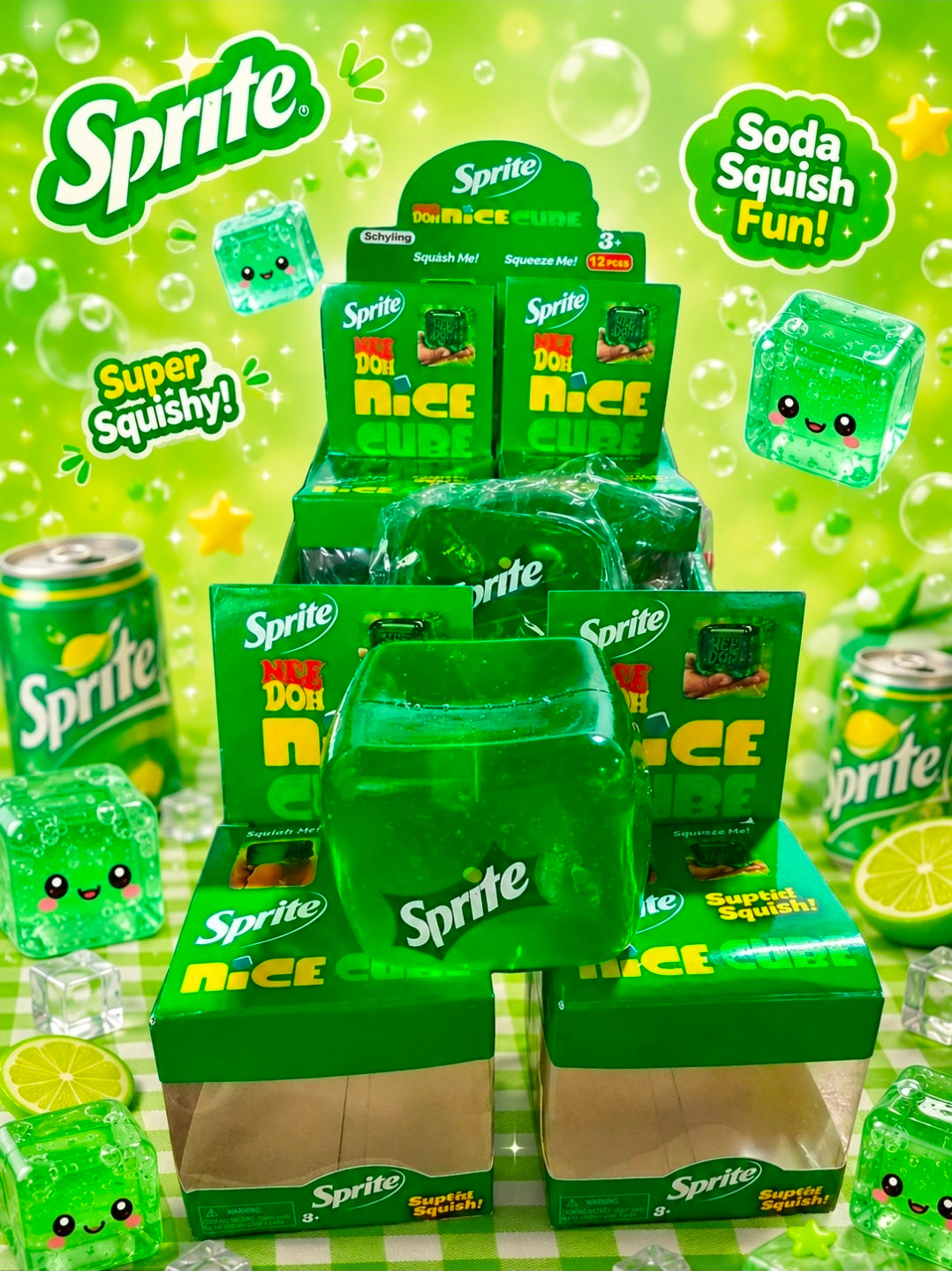 12pc Green Soda cube