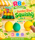 6pc Lemon & Lime Jumbo squishy