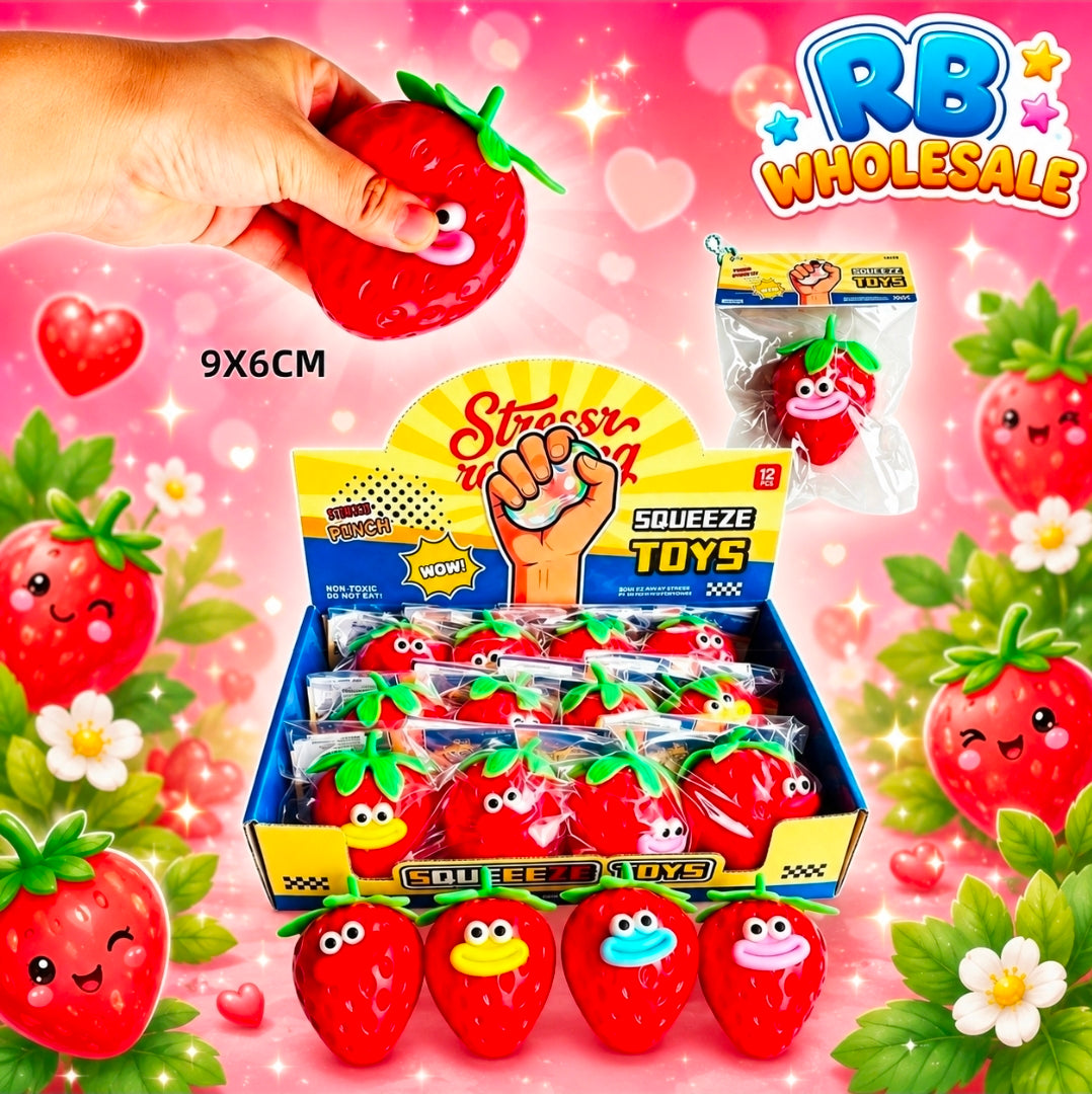 12pc Cute Face Strawberry 🍓
