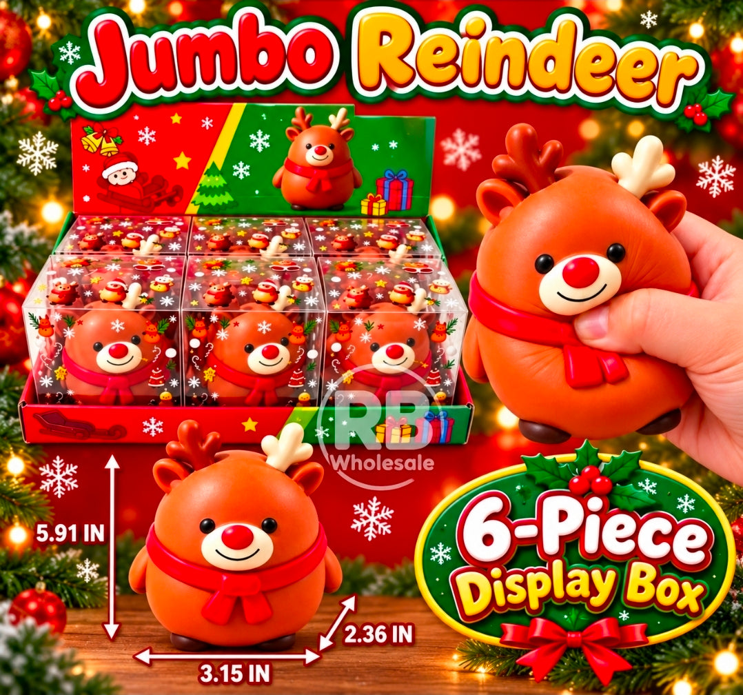 6PC Jumbo Christmas Reindeer