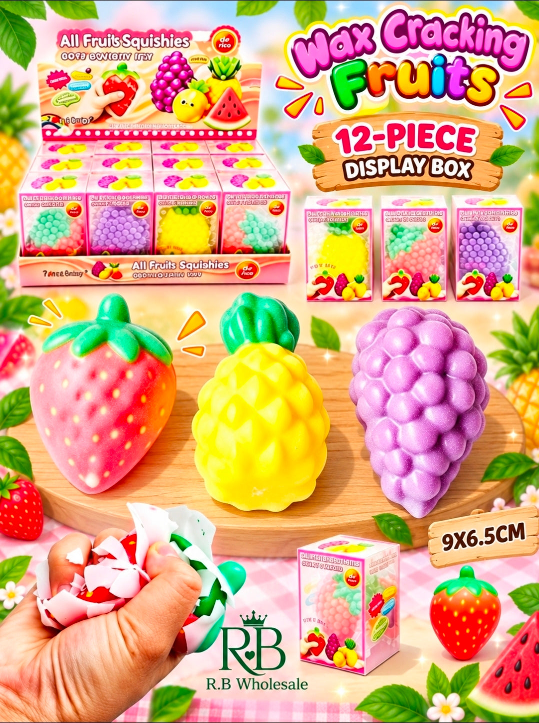 12PC WAX CRACKING MIX FRUITS