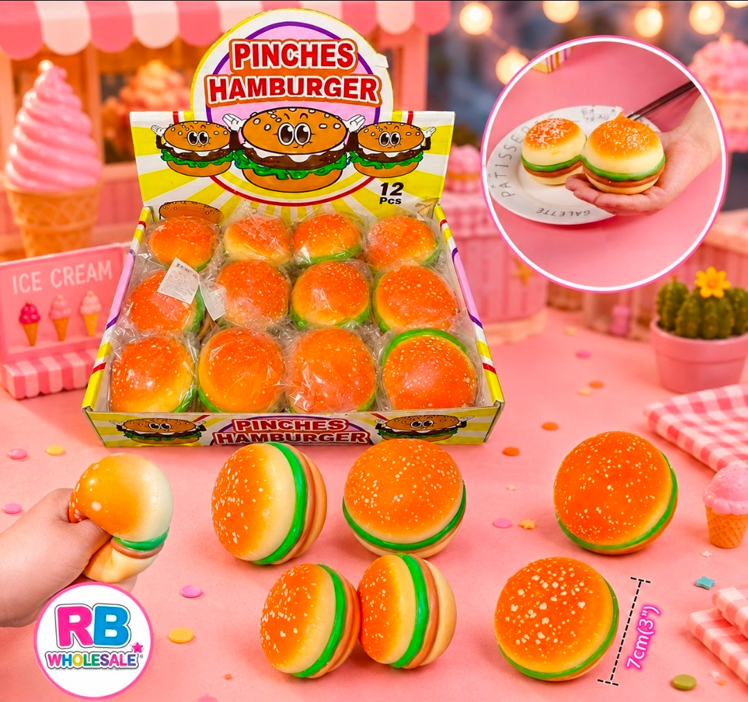 12PC BOX SQUISHY BURGER