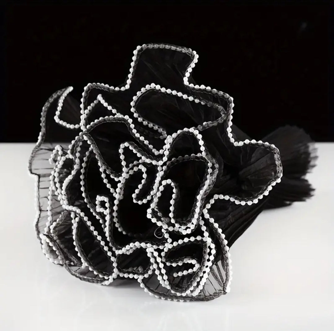 Black-Flower Wrapping Mesh