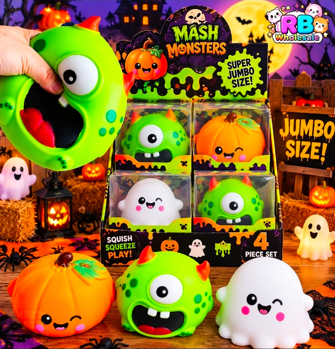 4PC Jumbo Halloween Monsters 👻