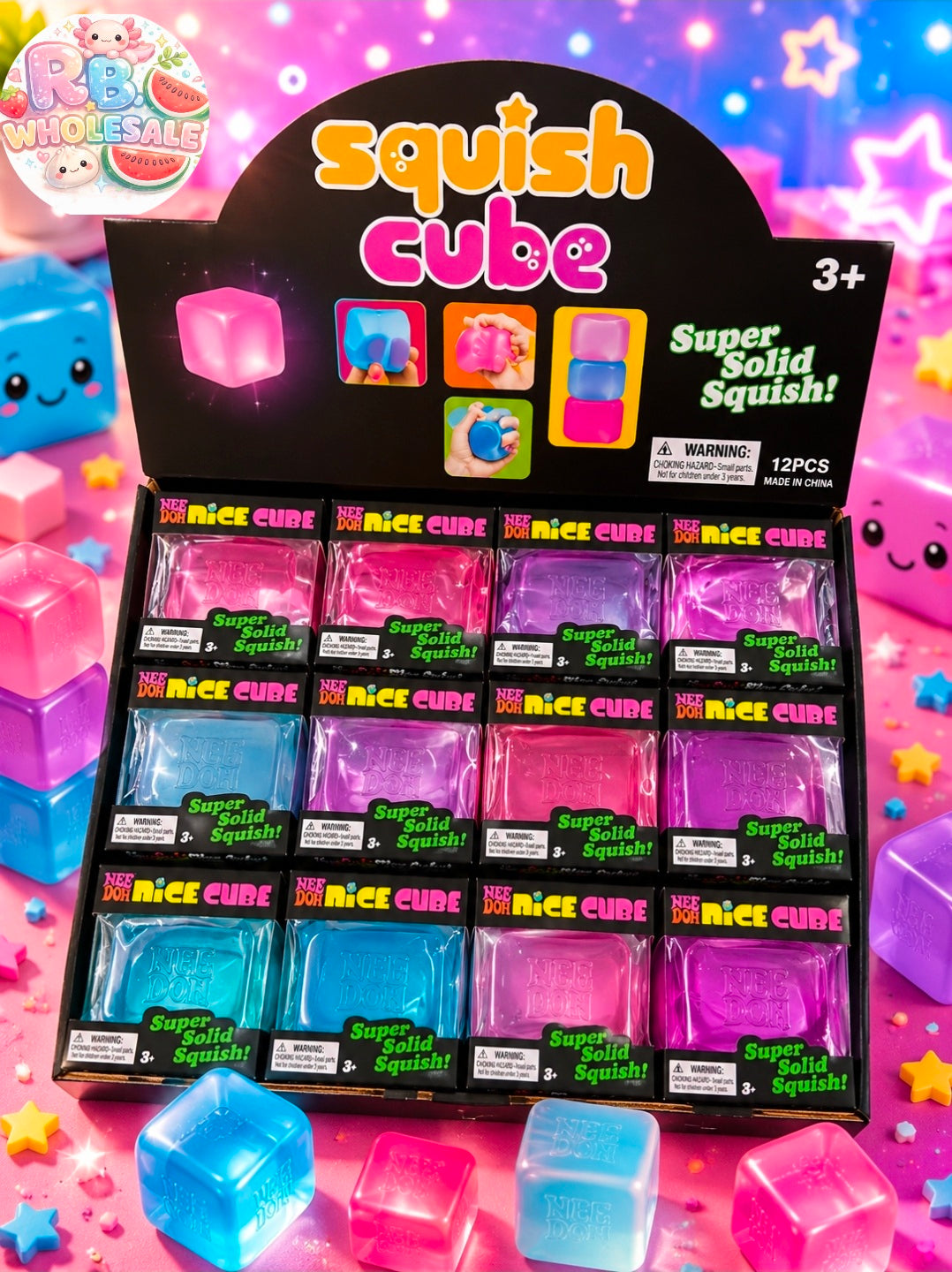 12pc Squishy Nice Cube