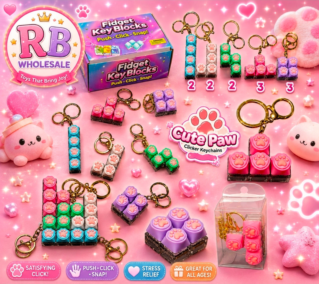 12PC 🐾Paw Clicker Keychain