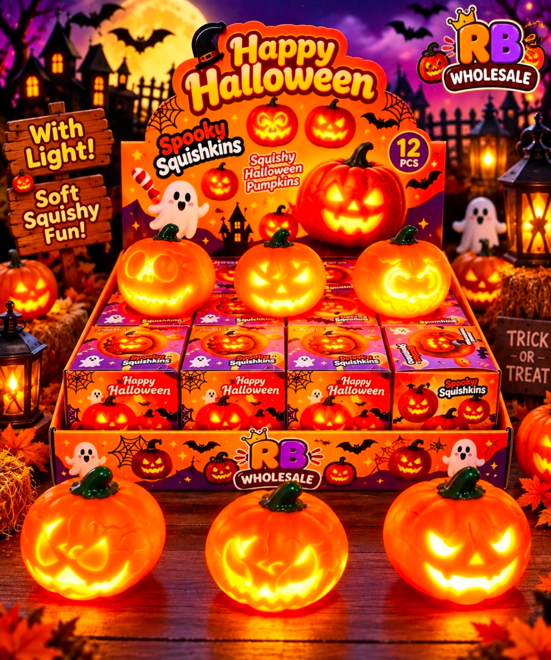 12pc Light Up Pumpkin 🎃