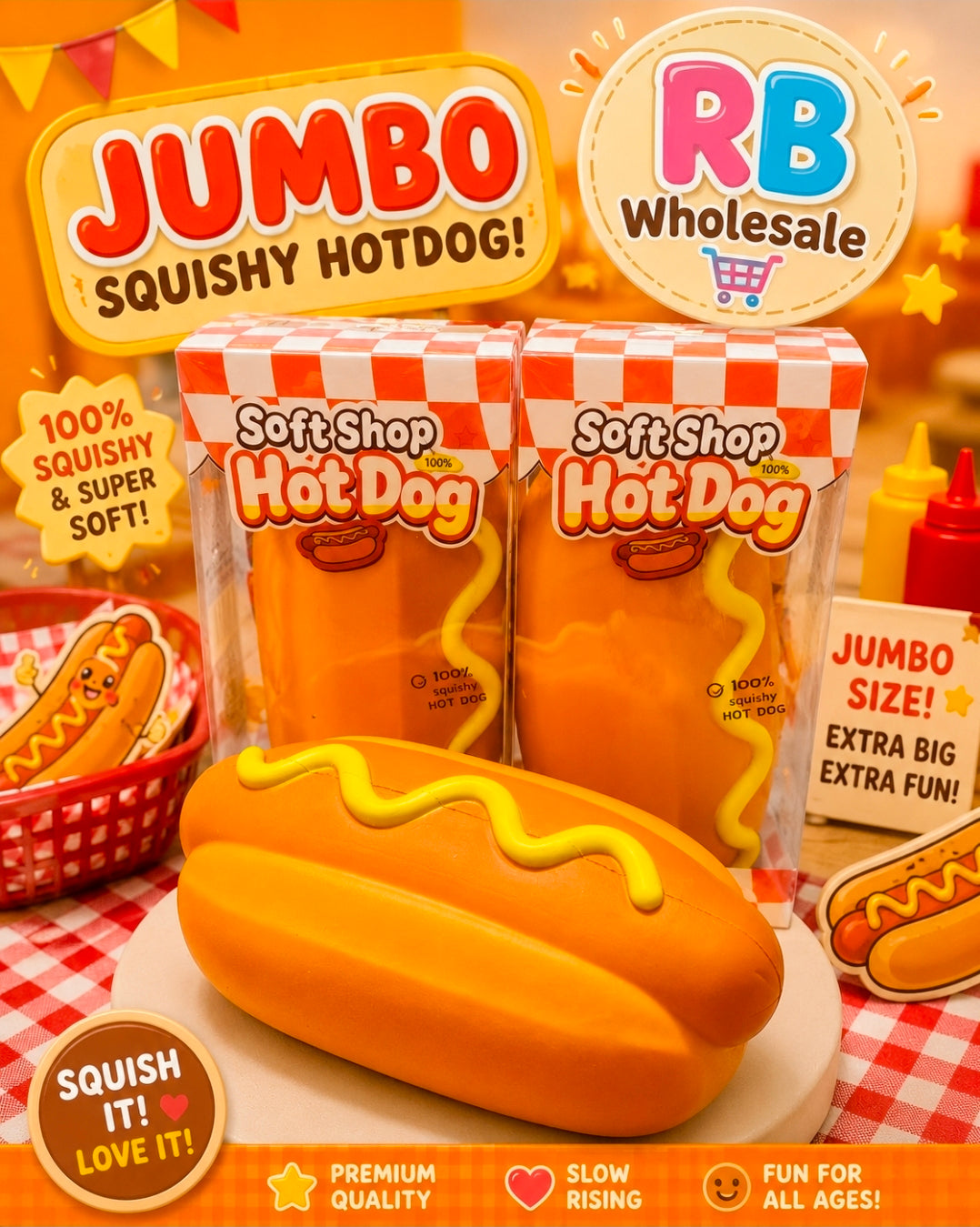 3pc jumbo squeeze hotdog