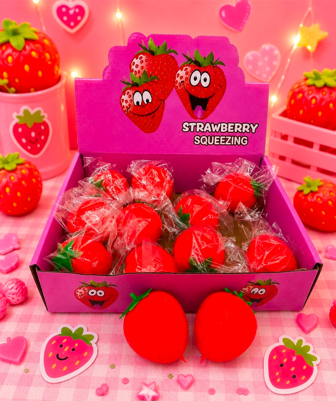 12pc strawberry 🍓 squishy