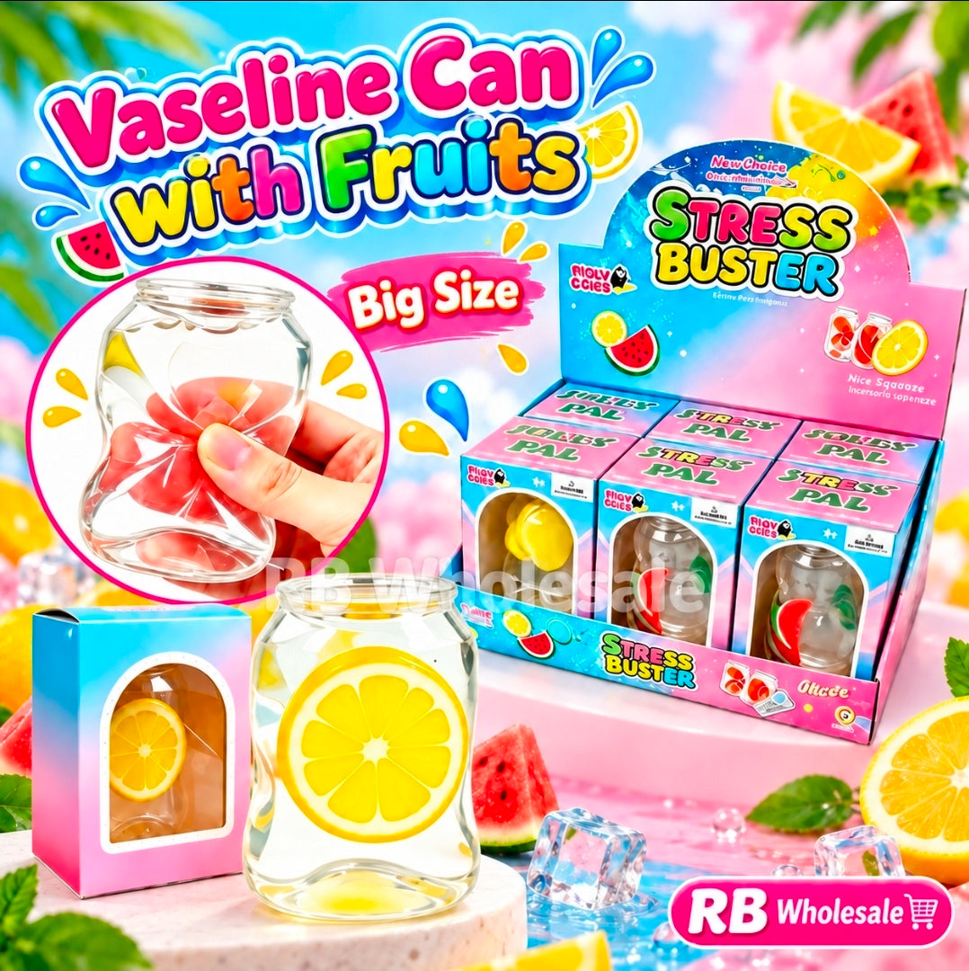 6PC Big Vaseline Can With fruits