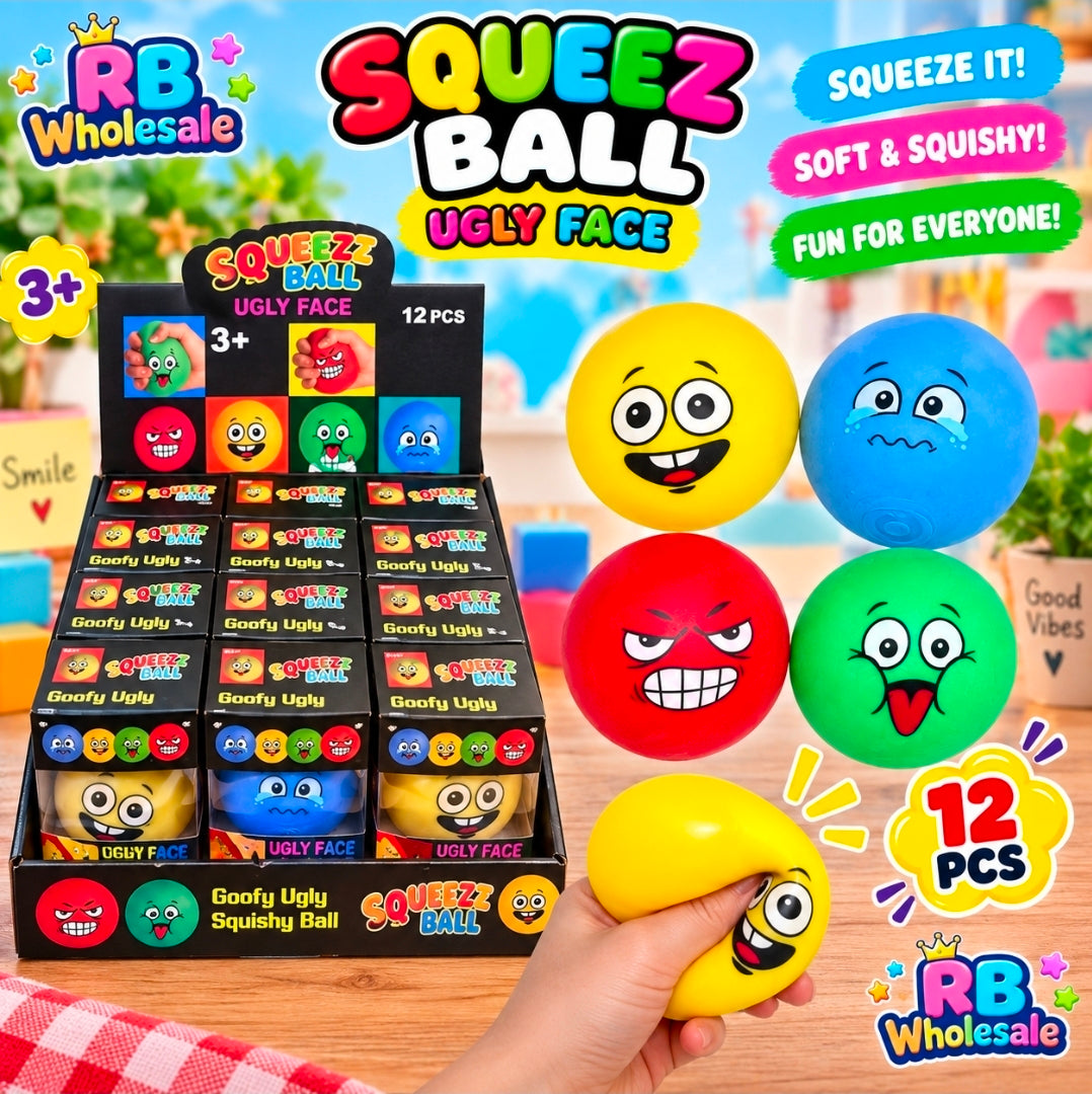12PC Goofy Face ball