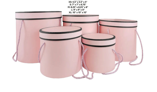 5pc-Pink Round box