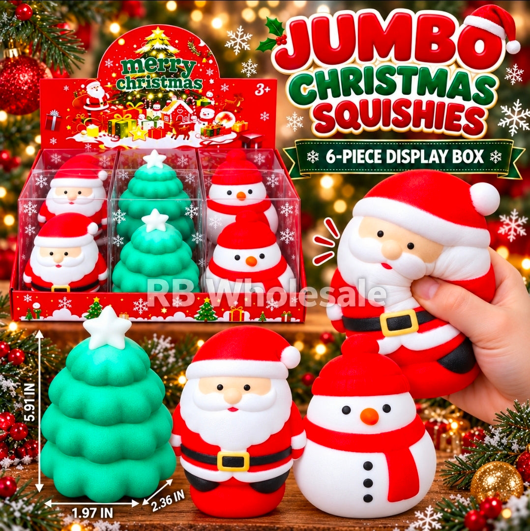 6PC Mix Christmas Jumbo Squishy