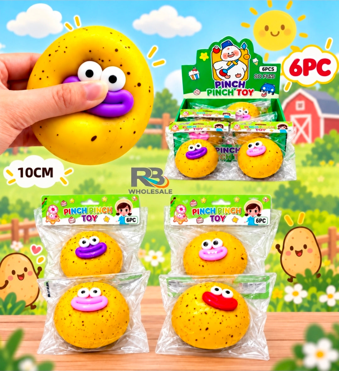 6PC Big Potato Face