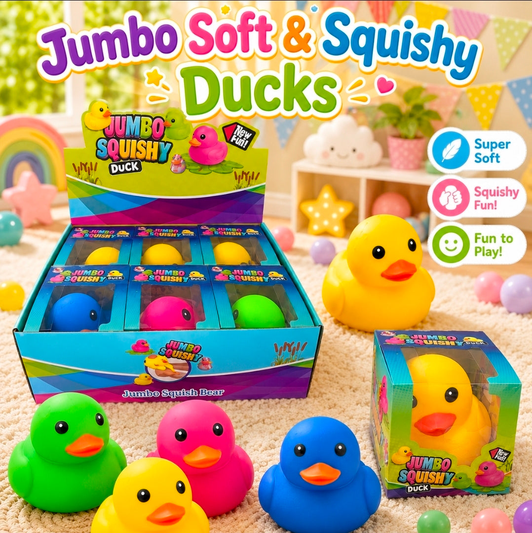6pc Jumbo Colored Ducks