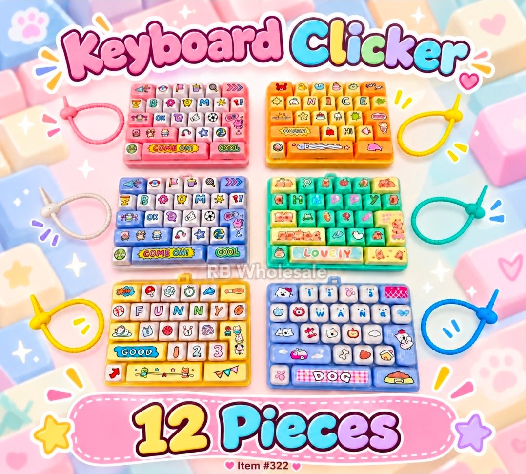 12PC Big keyboard Clicker (#322)